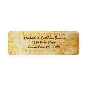 1 Corinthians 13 Return Address Label