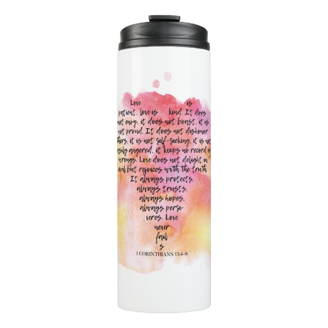 1 Corinthians 13 Thermal Tumbler (Front)
