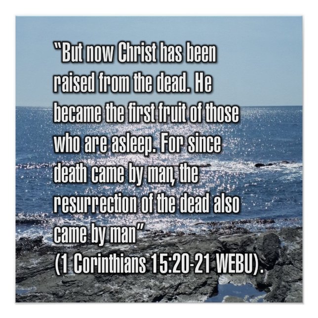 1 Corinthians 15:20-21 WEBU Poster (Front)