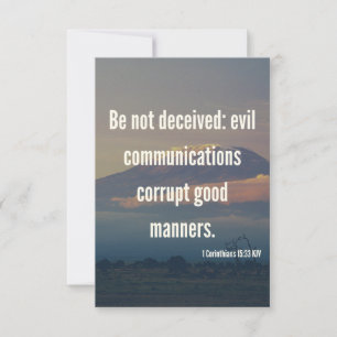 1 Corinthians 15:33 Bible Verse Pic Flat Greeting Card