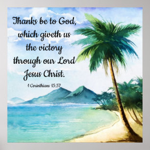 1 Corinthians 15:57 Poster