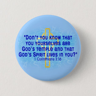 1 Corinthians 3 16 2 Inch Round Button