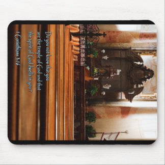 1 Corinthians 3:16 Church Pews Mouse Pad