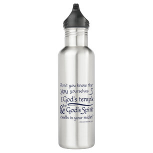1 Corinthians 3:16 You are God's temple 710 Ml Water Bottle