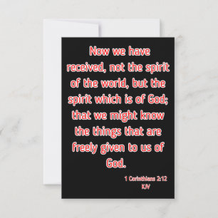 1 Corinthiens 2:12 Bible Verse Carte de voeux