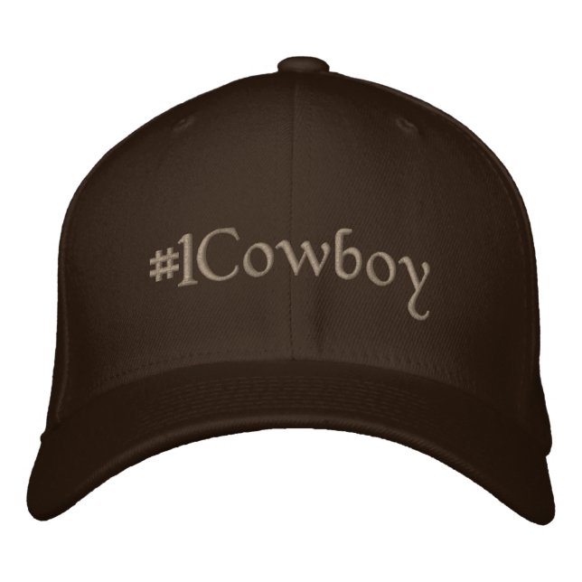 #1 Cowboy Embroidered Hat (Front)