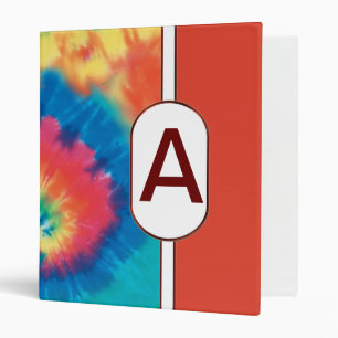 1" Customizable Tie Dye Monogram Binder