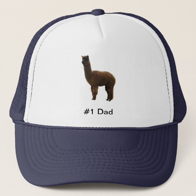 #1 Dad Alpaca Trucker Hat (Front)