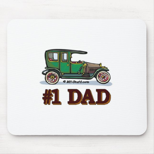 #1 Dad Antique Car Mouse Pad (Front)