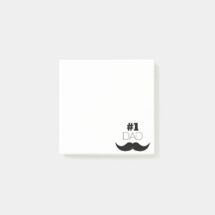 #1 Dad Black Moustache - Number One Post-it Notes