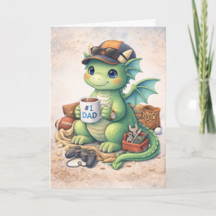 #1 Dad Coffee Mug Funny Father's Day Greeting Card