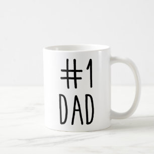 #1 Dad Coffee Mug, Number One Dad, Father's Day Coffee Mug