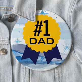 #1 Dad Colossal 6" round  6 Inch Round Button