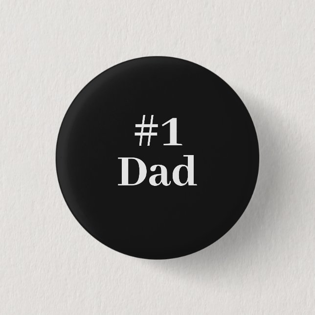 #1 Dad Father's Day   1 Inch Round Button (Front)