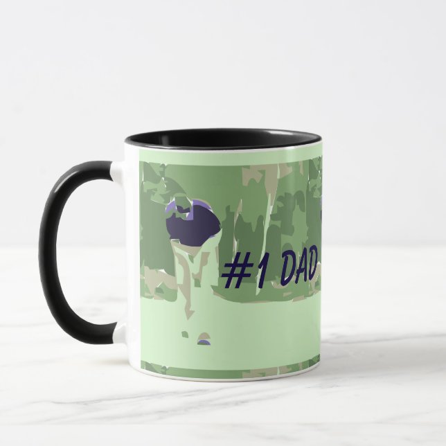 #1 Dad Golfer Ringer Mug (Left)