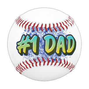 #1 DAD GRAFFITI INSPIRED BASEBALL