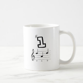 #1 Dad in Musical Notation Coffee Mug