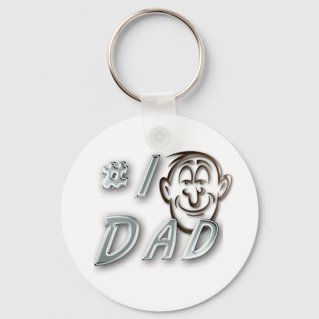 #1 Dad Keychain (Front)
