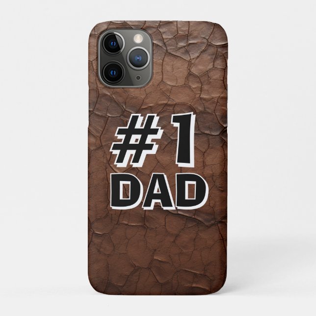 #1 Dad Leather-look Case-Mate iPhone Case (Back)