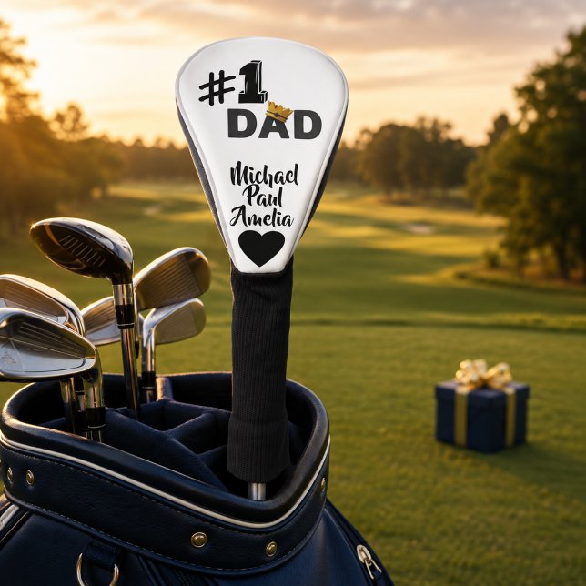 #1 Dad Love Personalized Golf Head Cover (Creator Uploaded)