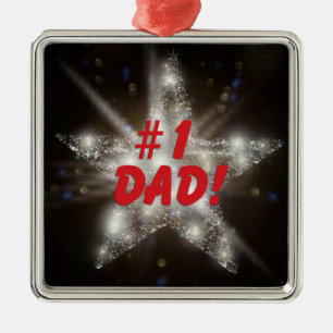 #1 Dad! Metal Ornament