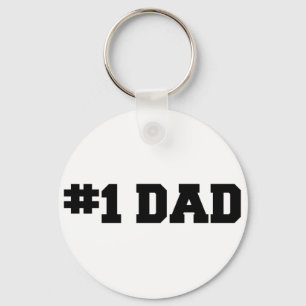 #1 Dad   Number One Dad   Happy Father's Day Keychain