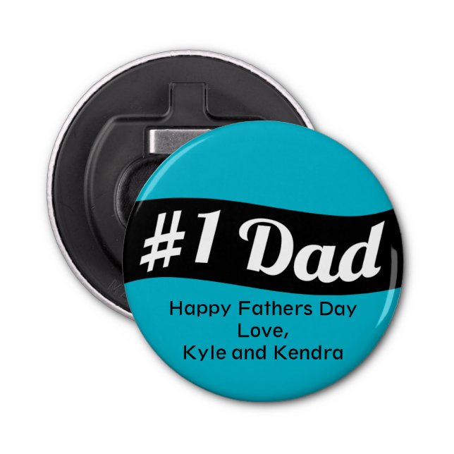 #1 Dad Personalized Bottle Opener (Front)