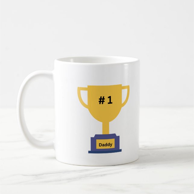#1 Daddy Trophy  Coffee Mug (Left)