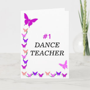 #1 Dance Teacher Valentine's Day Greeting Card