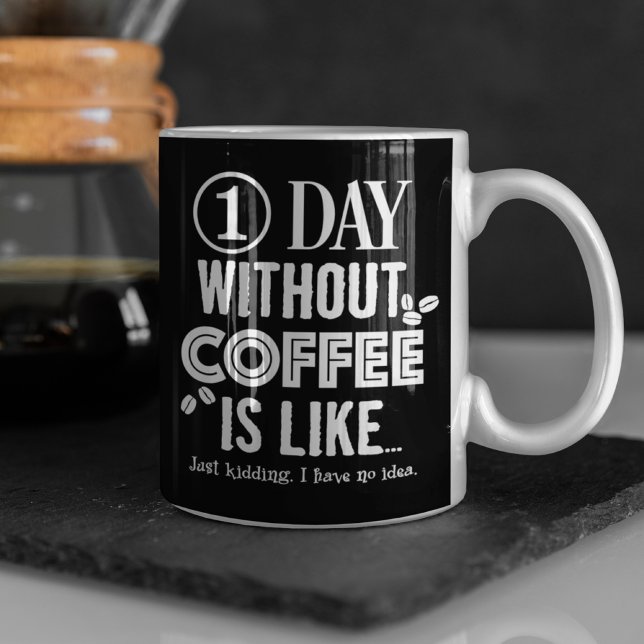 1 Day Without Coffee Is Like... Print Coffee Mug (Creator Uploaded)