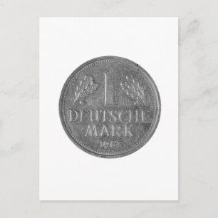 1  deutsche  mark , Germany Postcard