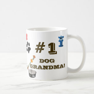 #1 Dog Grandma With Dog Toy Graphics Coffee Mug