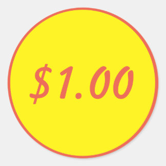 $1 Dollar Vending Machine Label Sticker
