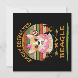 1 Easily Distracted By Beagle Invitation