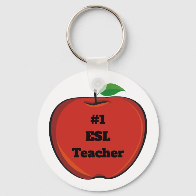 #1 Esl Teacher Keychain (Front)