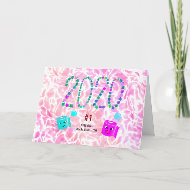 #1 Essential Quarantine Item in Pink Card (Front)