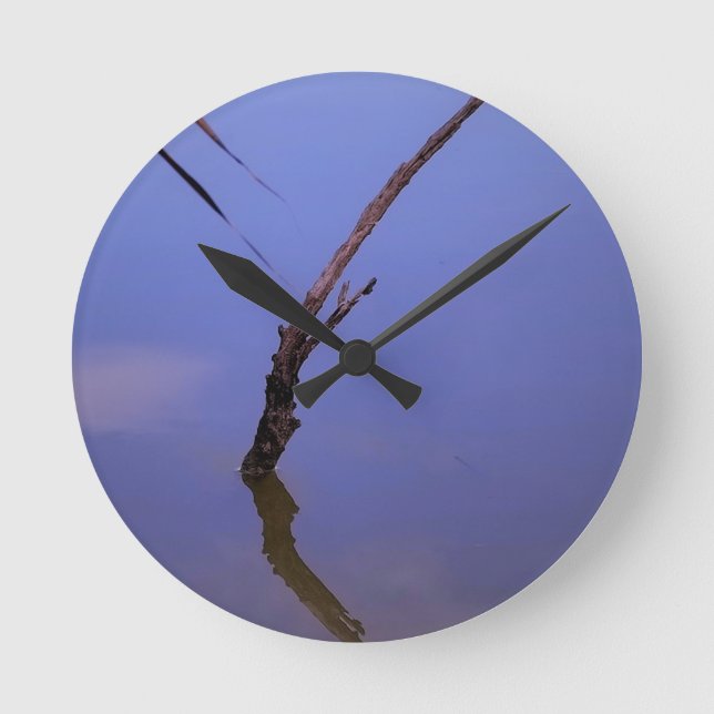 #1-Etang de Scamandre en Camargue.  Round Clock (Front)