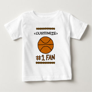 #1 Fan Basketball Customize it Baby T-Shirt