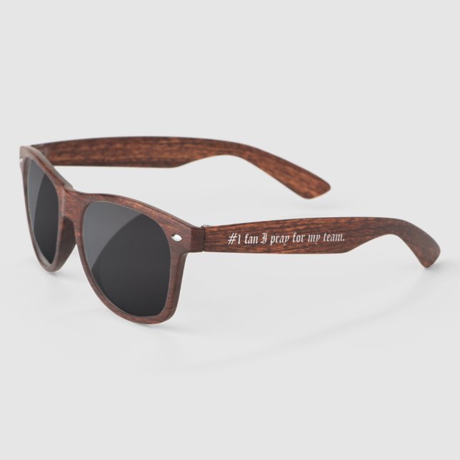 #1 fan I pray for my team Sunglasses (Left)