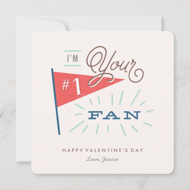 #1 Fan Valentine's Day Card (Front)