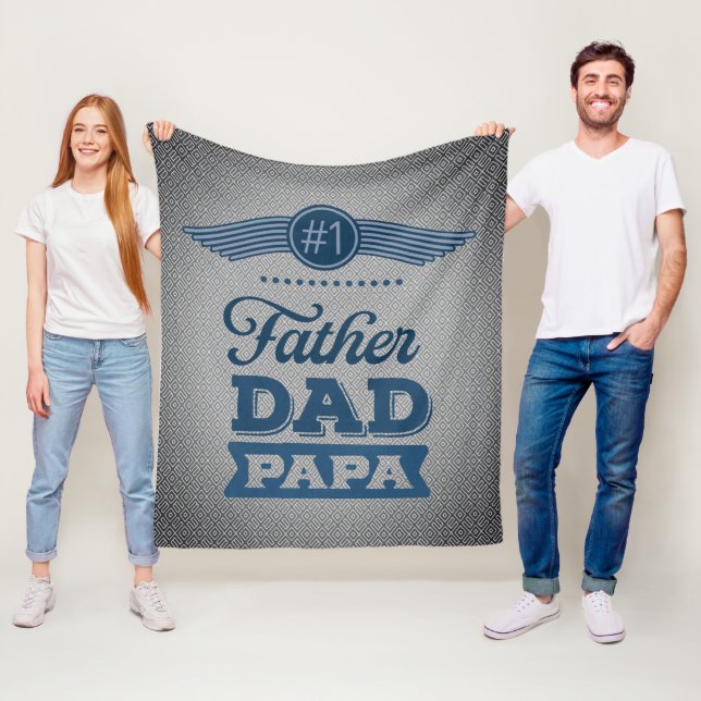 #1 Father  Fleece Blanket (In Situ)