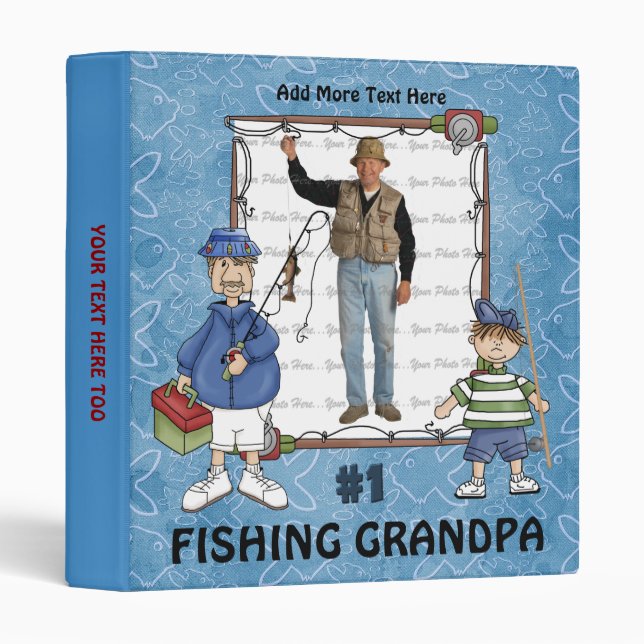 #1 Fishing Grandpa Binder (Front/Spine)