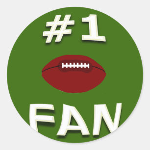 #1 Football Fan Stickers