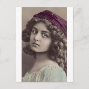 1 free vintage printable - gypsy girl.jpg postcard