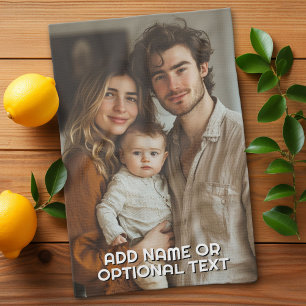 1 Full Photo and Simple Chunky Text Template Kitchen Towel