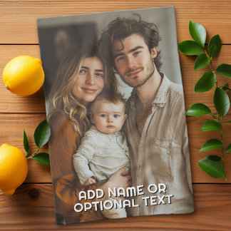 1 Full Photo and Simple Chunky Text Template Kitchen Towel