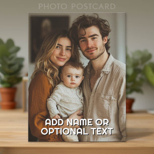 1 Full Photo and Simple Chunky Text Template Postcard