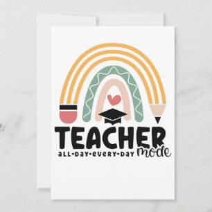 1- Funny Teacher Mode Teaching Gift for Teacher Invitation