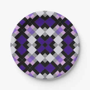 1 geometric pattern paper plate