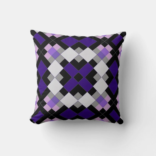 1 geometric pattern throw pillow (Front)